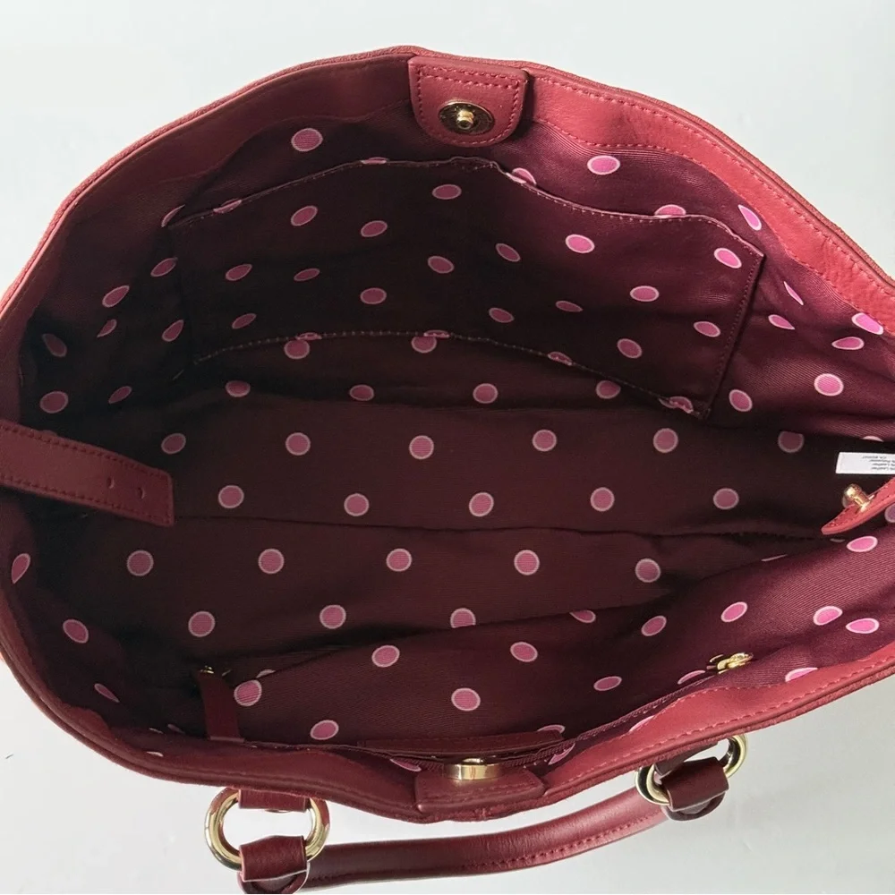 Talbots Burgundy Suede Handbag Purse